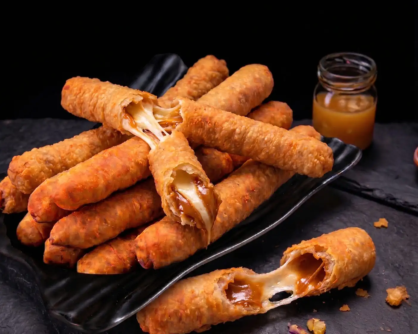 Dedo relleno de arequipe y queso